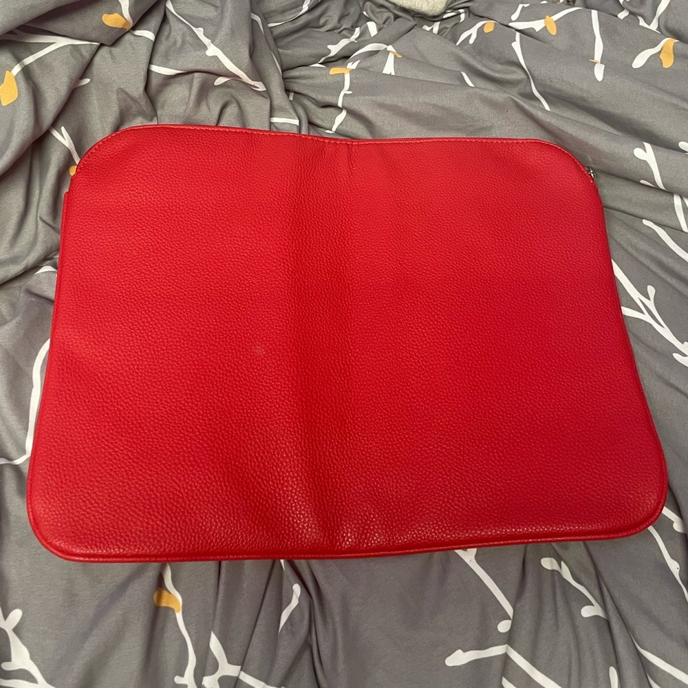 Thirty-One Red Leather Laptop Bag